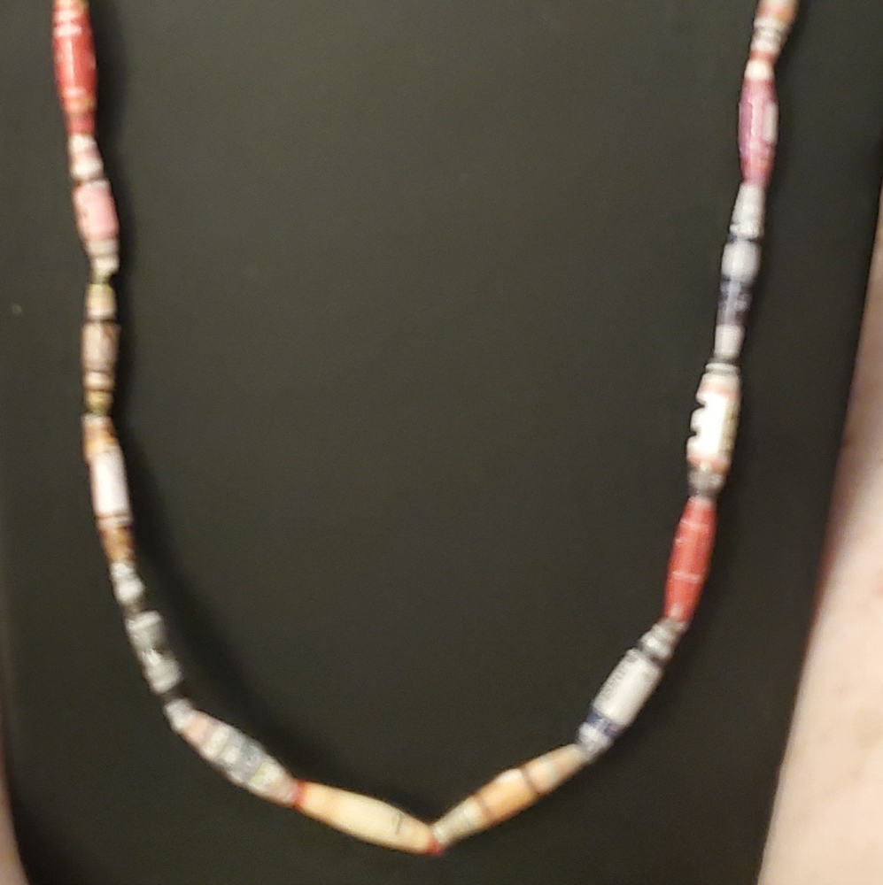 Paper Beads Necklace NEW
